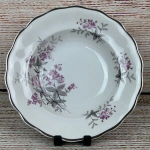 Favolina Karolina Jarolina Poland 3879 Soup‎ Bowl Silver Scalloped Floral 4